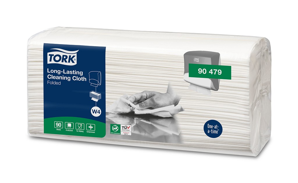 Tork Premium, alt-i-en-klud, biobaseret, hvid, W4, 42,8 cm x 35,5 cm