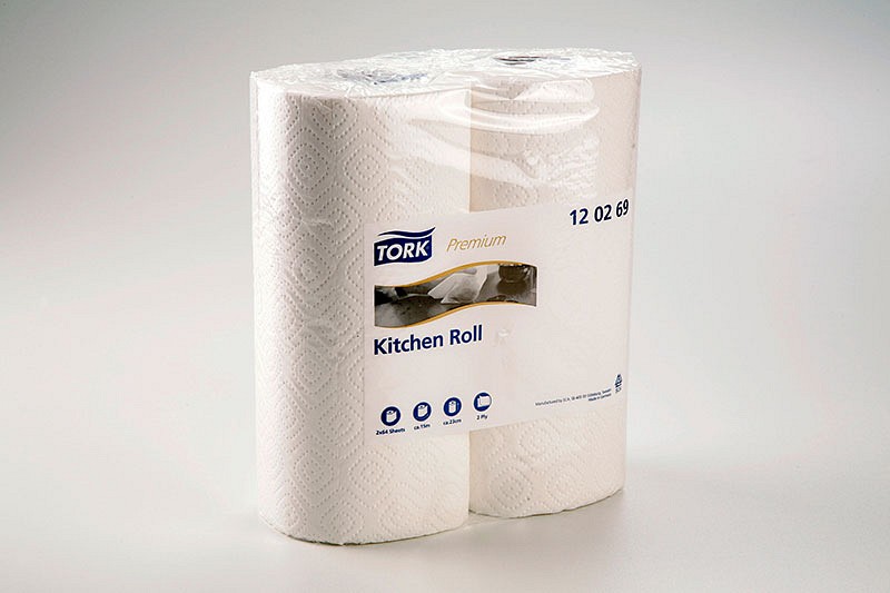 Tork Premium, 2-lags køkkenrulle, hvid, 64 ark, rulle a 15,8 m