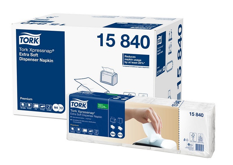 Tork Premium, Xpressnap Extra Soft Serviet, hvid, N4, interfold