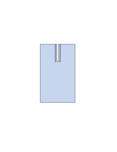 Steri-Drape, slidslagen med klæb 150x250, 7x70 cm, steril