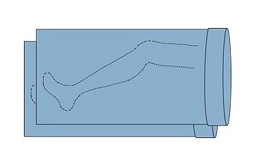 Barrier, væsketæt benpose, 2 stk., steril, 75 cm x 120 cm