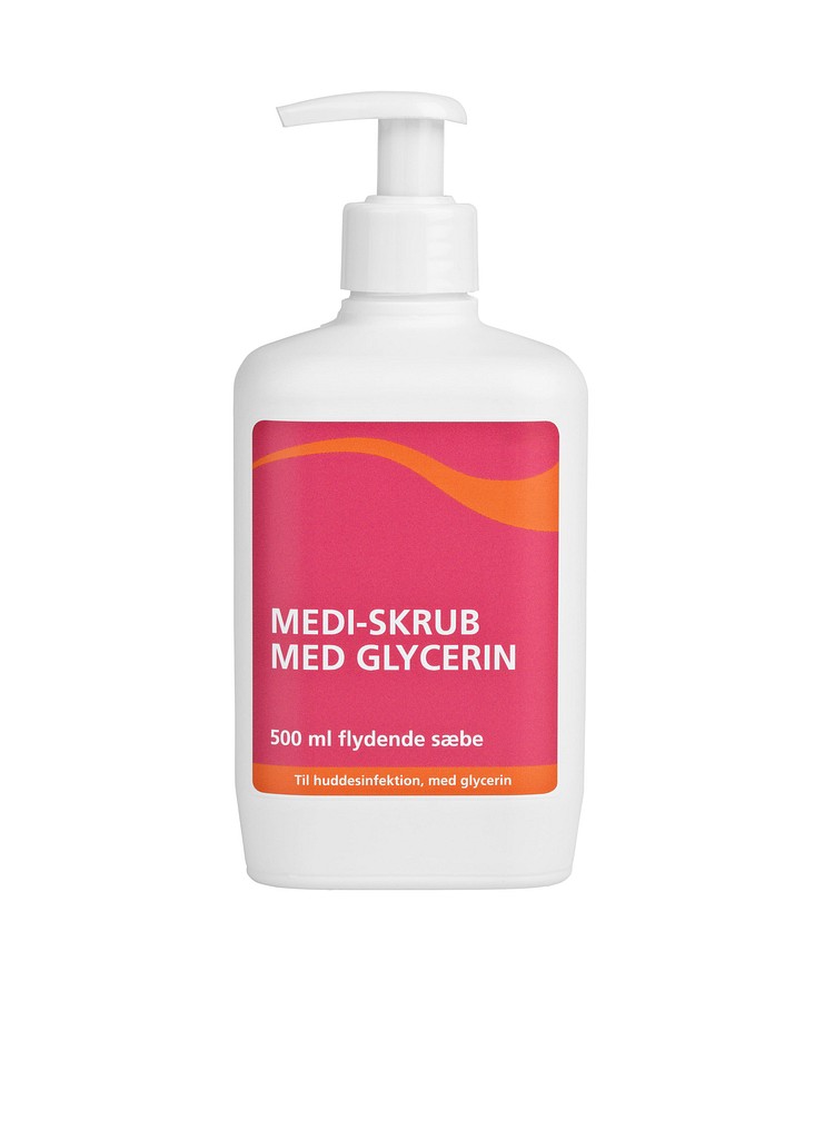 Medi-skrub, flydende klorhexidinsæbe 4 %, 500 ml