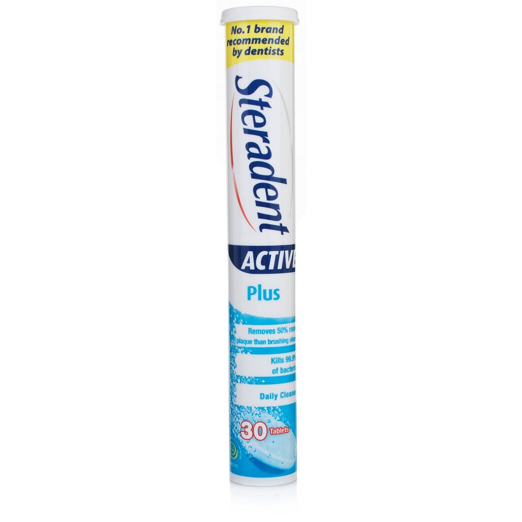 Steradent, active plus, proteserensetabletter