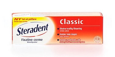 Steradent, protese fixativ creme classic, med påføringsstuds, 40 ml