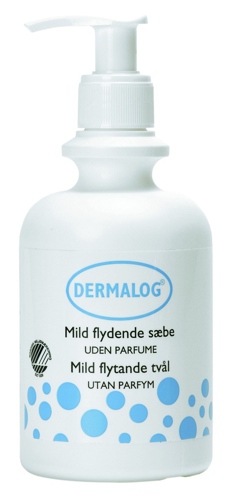 Dermalog, mild fl. sæbe med pumpe uden parfume, 300 ml