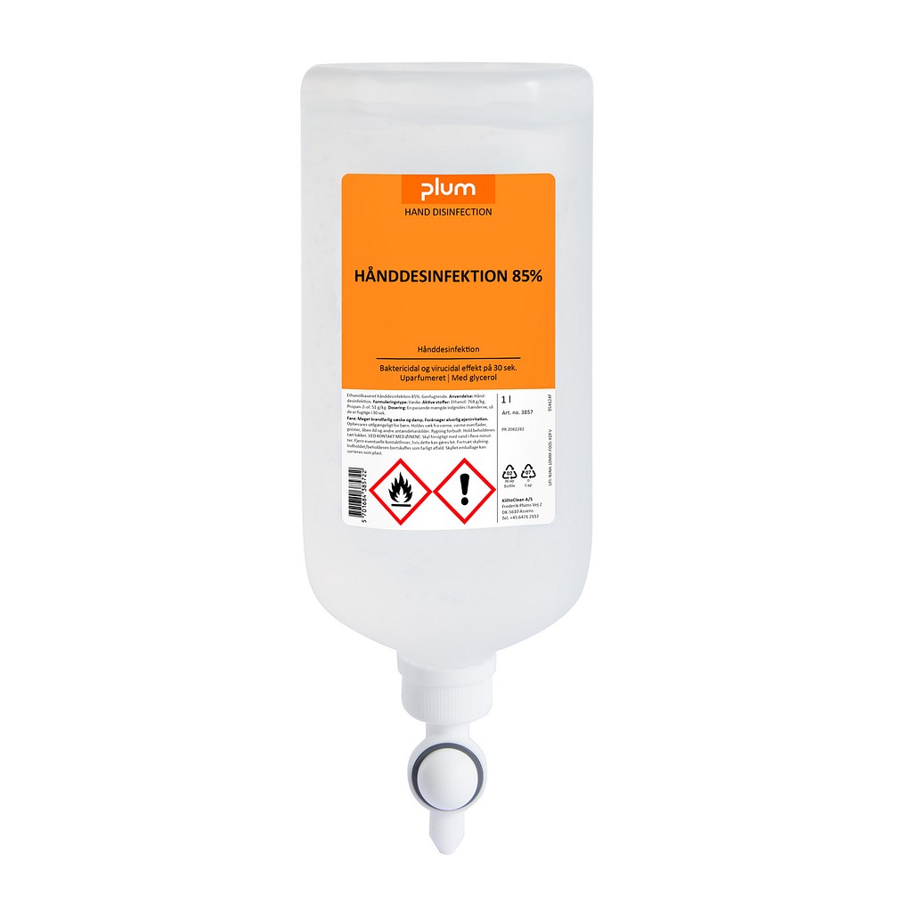Plum, Håndesinfektion 85% flydende, dispensopak, 1,0 l