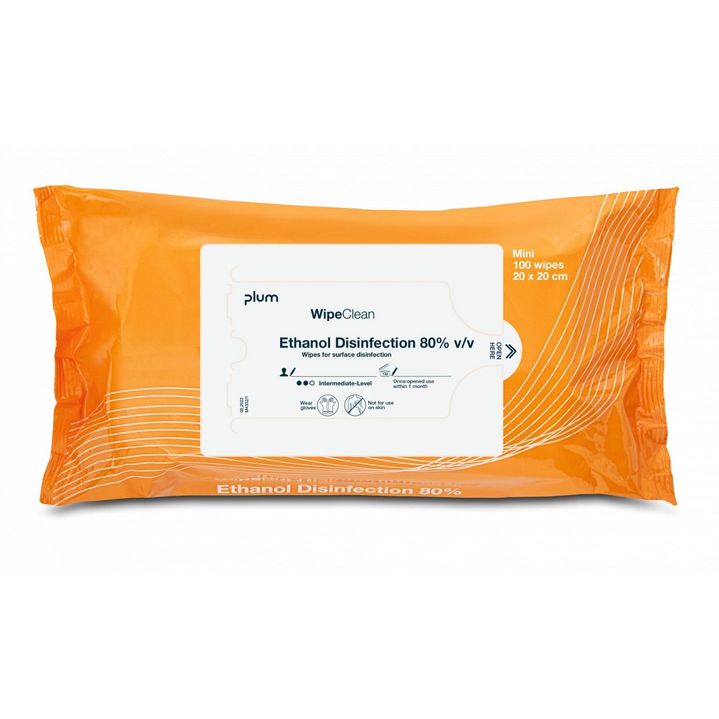 WipeClean, ethanol disinfection 80 % mini, orange