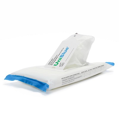 Uniblue, bionedbrydelige servietter til overfladedesinfektion, 25 x 21 cm