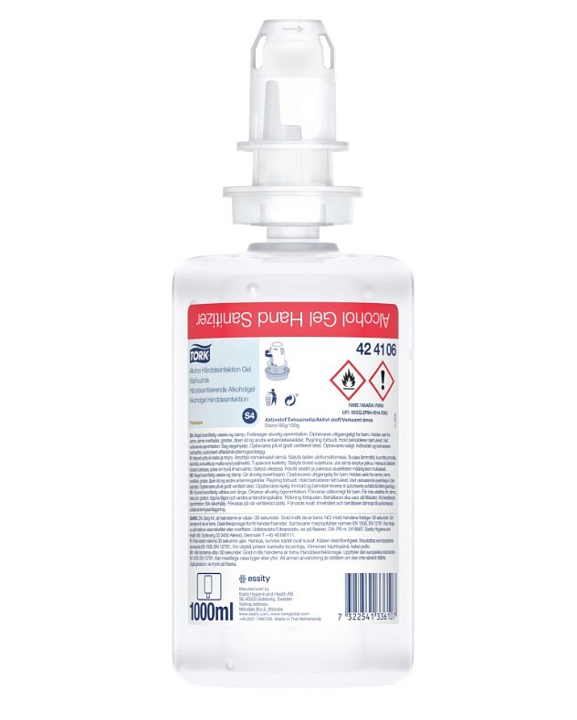 Tork Premium, Alkohol Håndddesinfektion Gel S4, 1 l