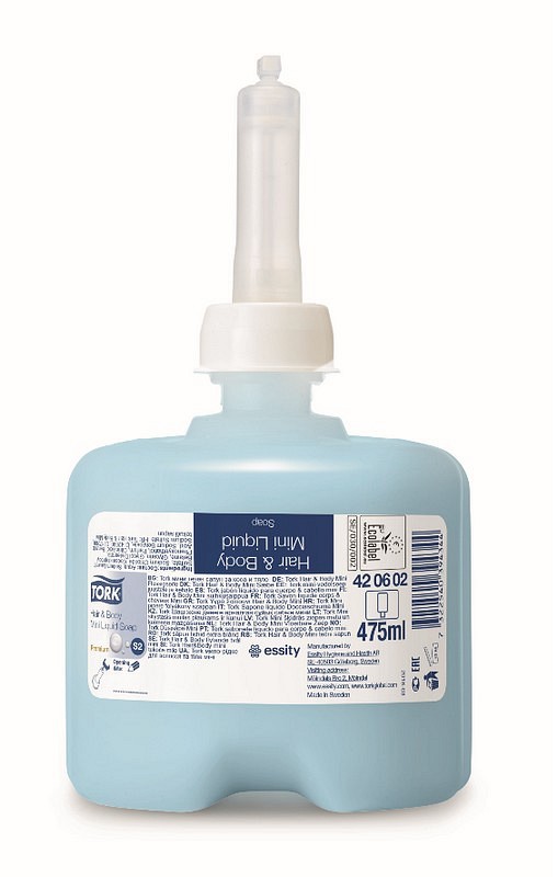 Tork Premium, sæbe til hår og krop, S2, 475 ml
