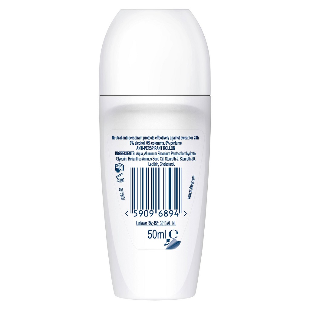 Neutral, roll-on deodorant,uden parfume, 50 ml