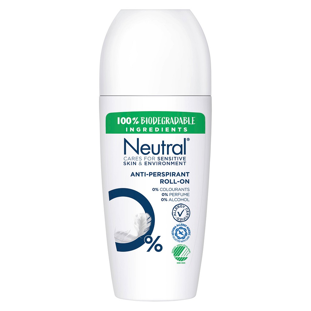 Neutral, roll-on deodorant,uden parfume, 50 ml