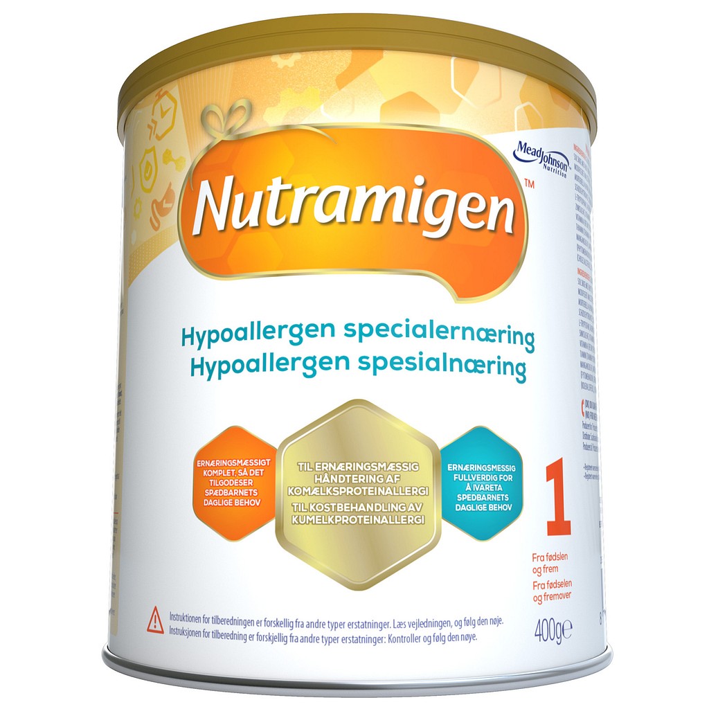 Nutramigen 1, modermælkserstatning, allergi, 400 g