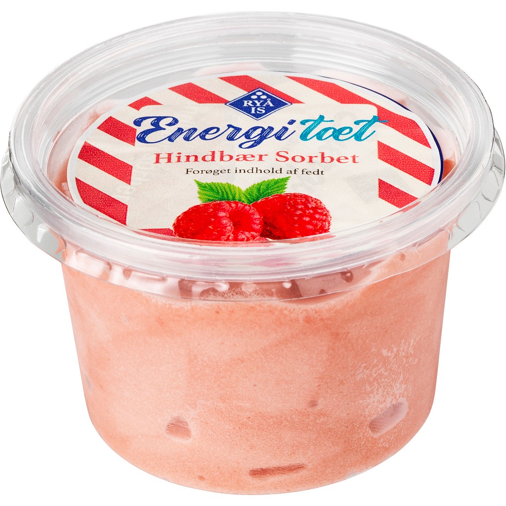 RYÅ IS, hindbær sorbet, energitæt, 70 g