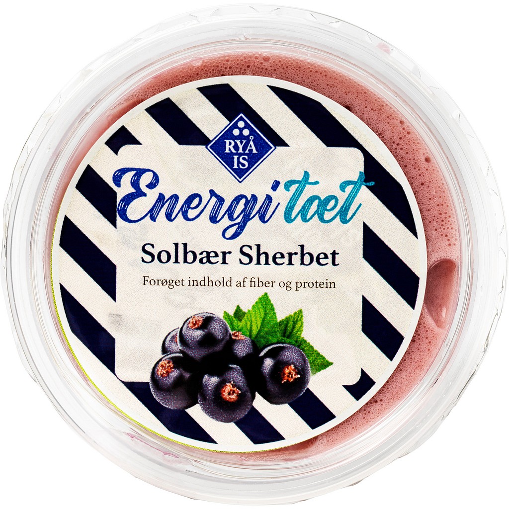 RYÅ IS, solbær sherbet, energitæt, 70 g