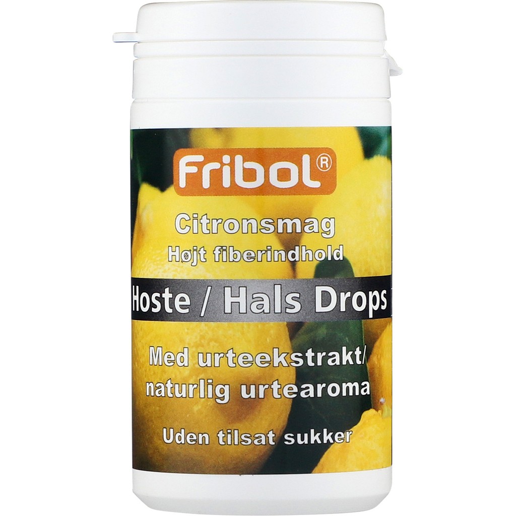 Fribol, host/hals, bolcher, citron, u/tilsat sukker, 60 g