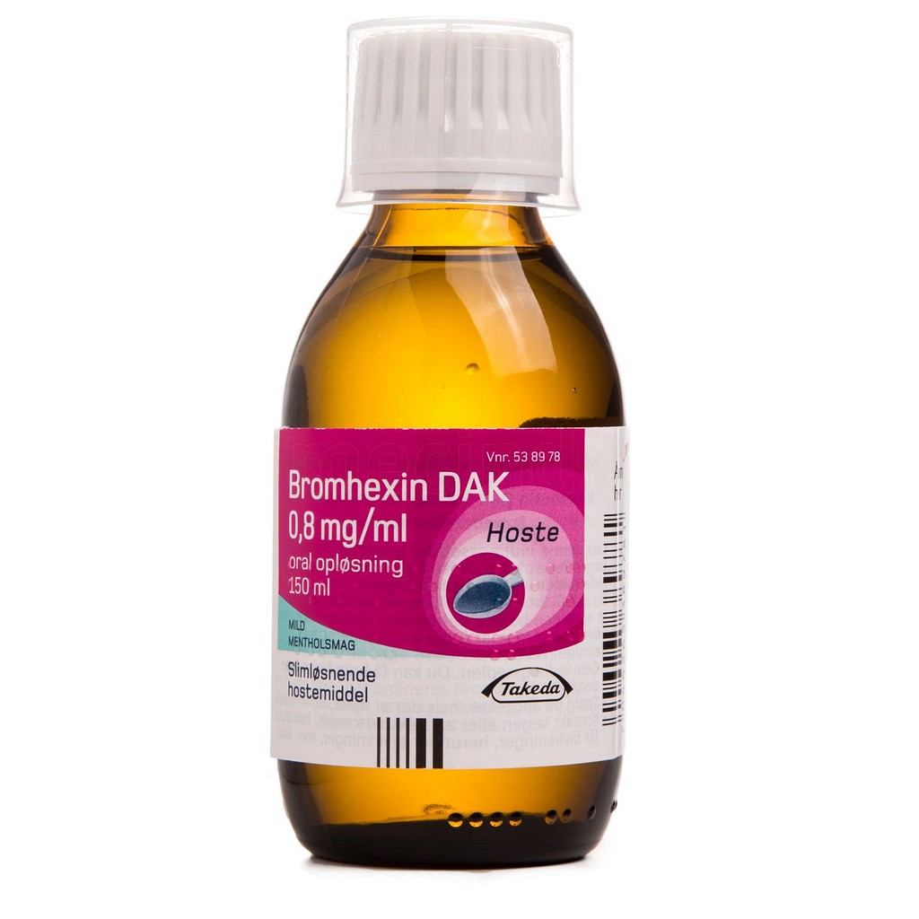 Bromhexin, Håndkøbsmedicin HF, 150 ml