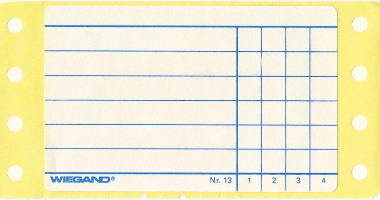 Wiegand, 50x7 etiketter m/ugens dage