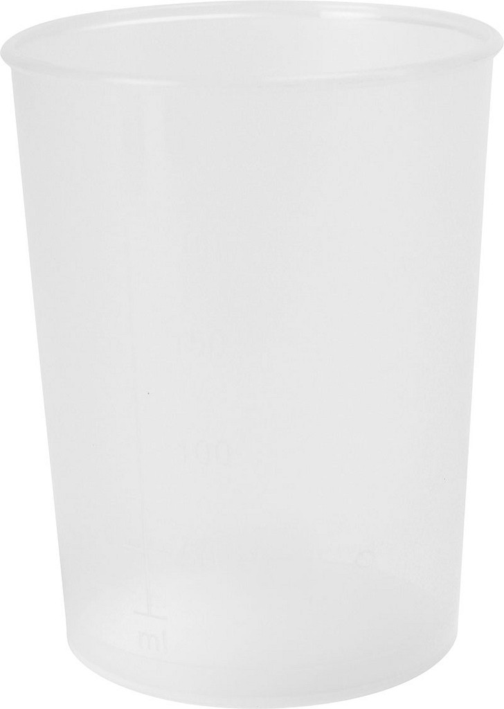 Mediq tudkopbæger, klar, uden låg, med graduering, polypropylen, 250 ml