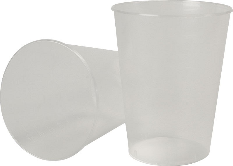 USON, engangs tudkopbæger med graduering, transparent, 185 ml
