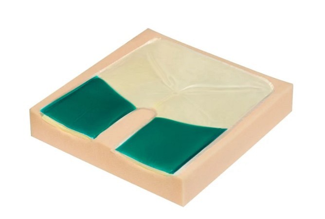 ADL, Relax Duogel gelépude komplet med betræk, 45 cm x 45 cm x 7 cm