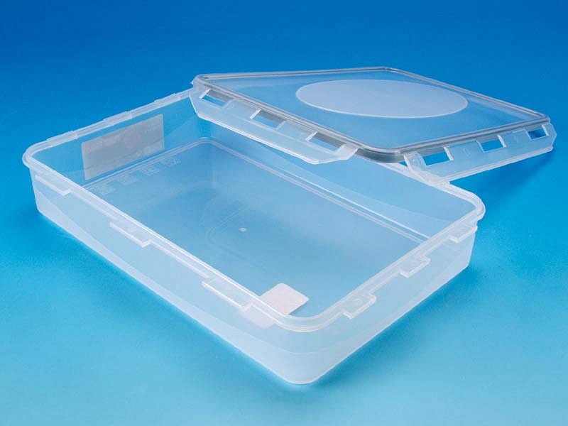 Airtight box, plastbox flad rubber white 2,3L, 2,3 l, 300 mm x 200 mm x 59 mm