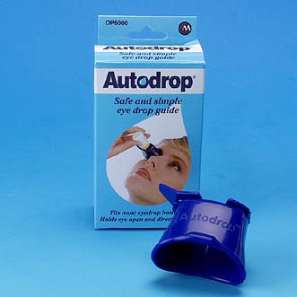 Autodrop, flaskeholder til øjendrypning