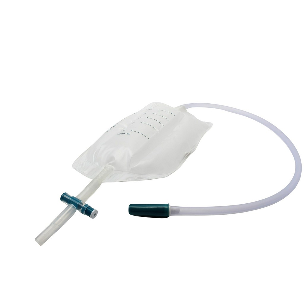 CURIbag Flerkammer, benpose, 50cm just.slange, krydsventil, NW, 500 ml