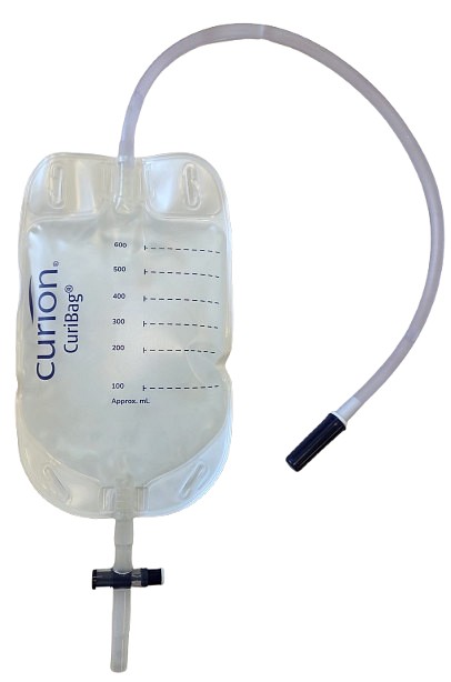CURIbag Flerkammer, benpose, 50cm just.slange, krydsventil, NW, 750 ml