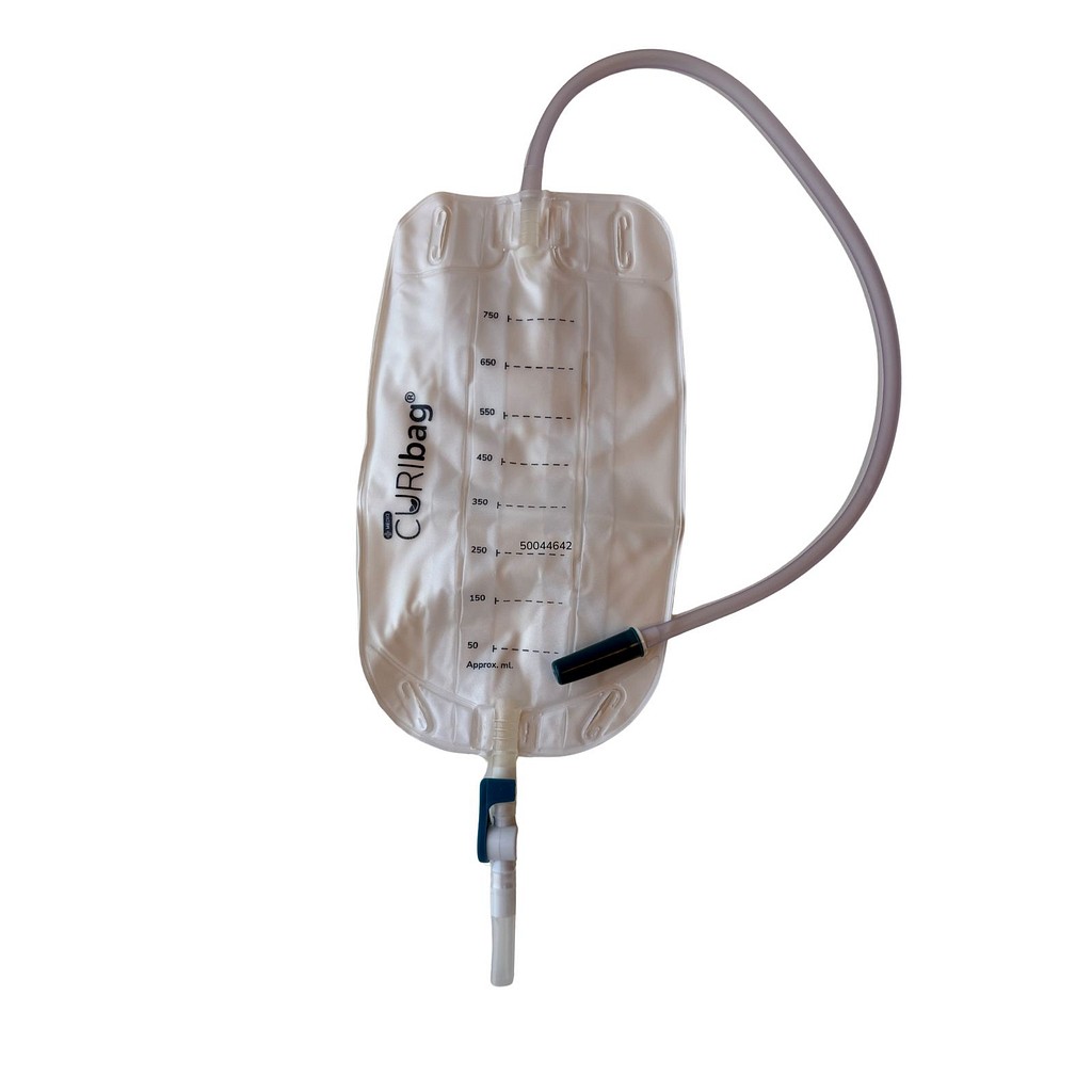 CURIbag Flerkammer, benpose, 50cm just.slange, drejeventil, NW, 750 ml