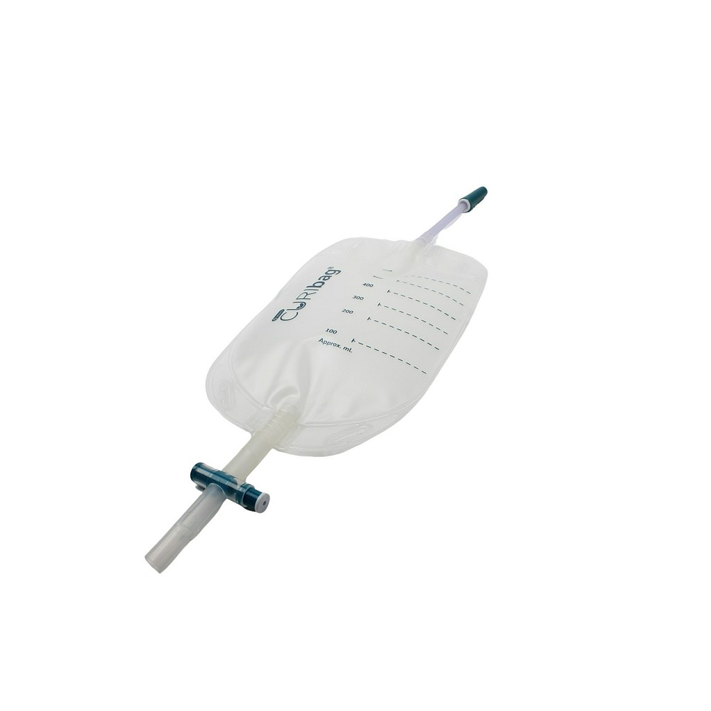 CURIbag, benpose, 10cm slange, krydsventil, 600 ml