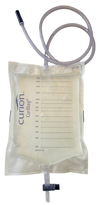 CURIbag, kombipose, 90cm just.slange, krydsventil, NW, 1500 ml