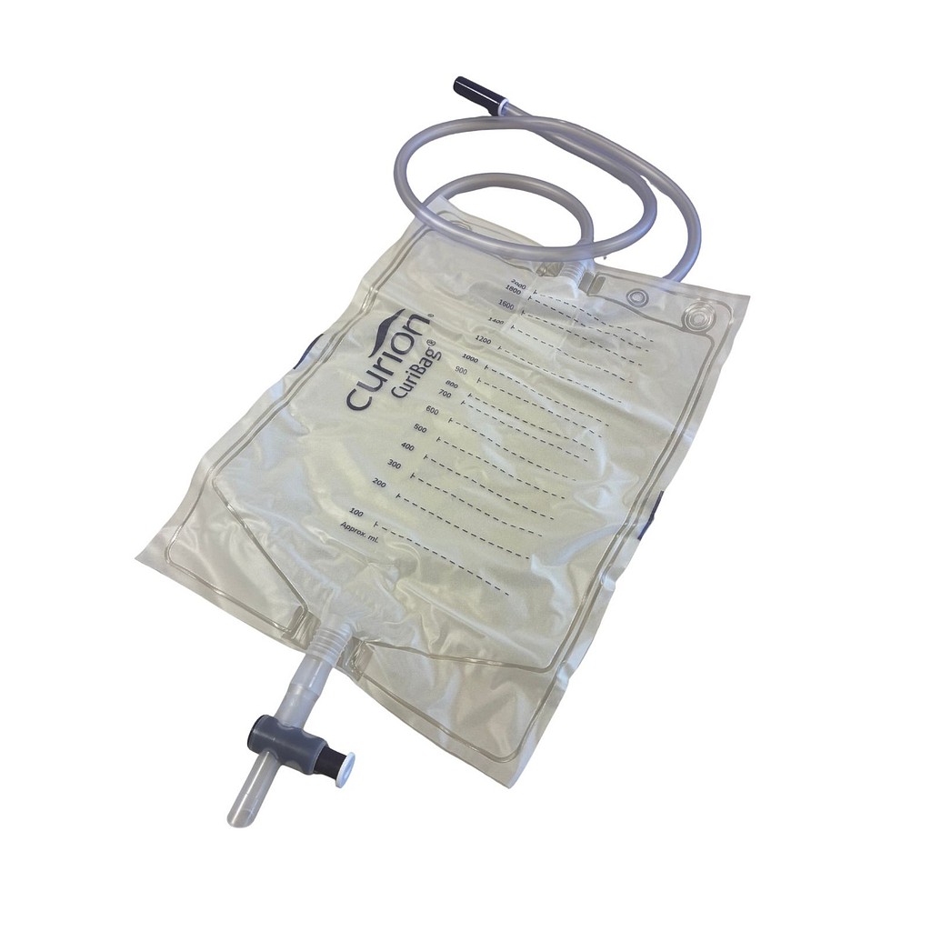 CURIbag, sengepose, 110cm tyk slange, krydsventil, 2000 ml