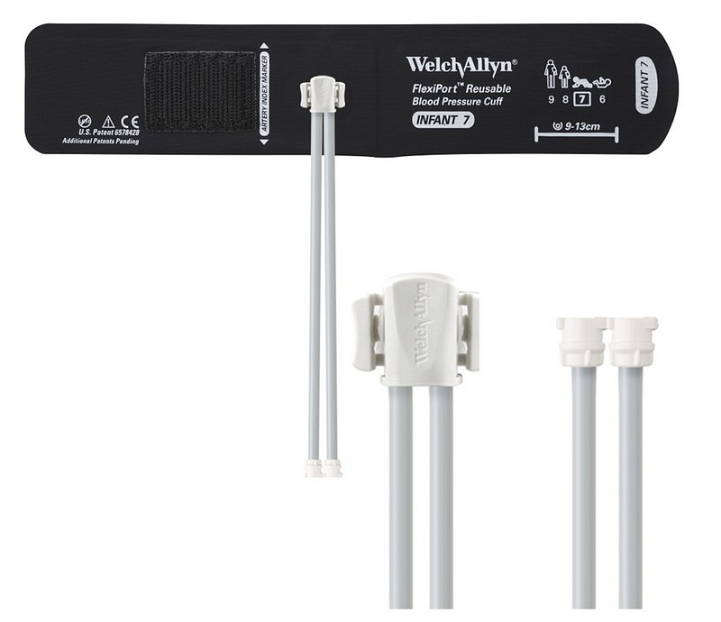 Welch Allyn FlexiPort, manchet, voksen, lang, 2 slanger/ konnektorer, 25-34 cm