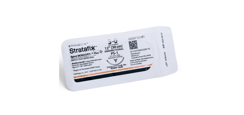Ethicon Stratafix PDS Spiral, sutur, violet, 70 cm, SH nål, 3-0