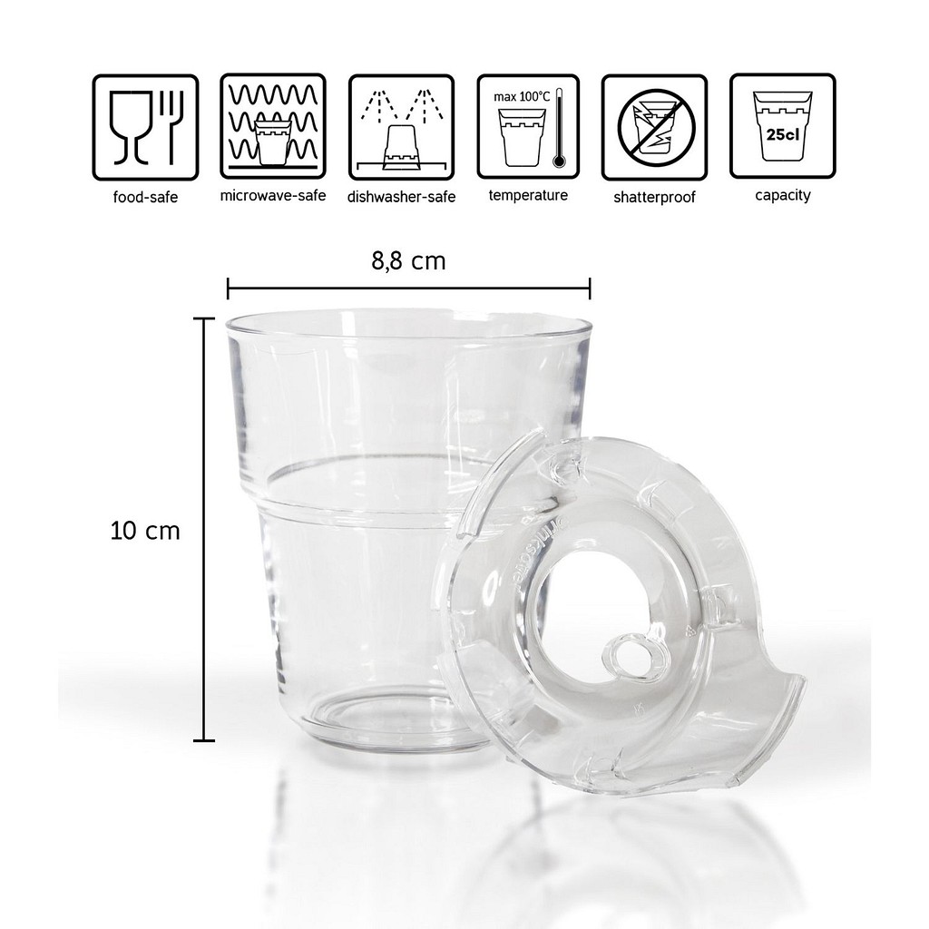 Drinksaver, glas i løsvægt
