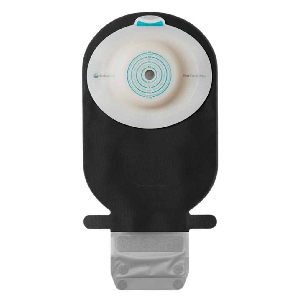 SenSura Mio Convex Blød, 1-dels ileostomipose, Maxi, vindue, sort, Ø 15-33 mm