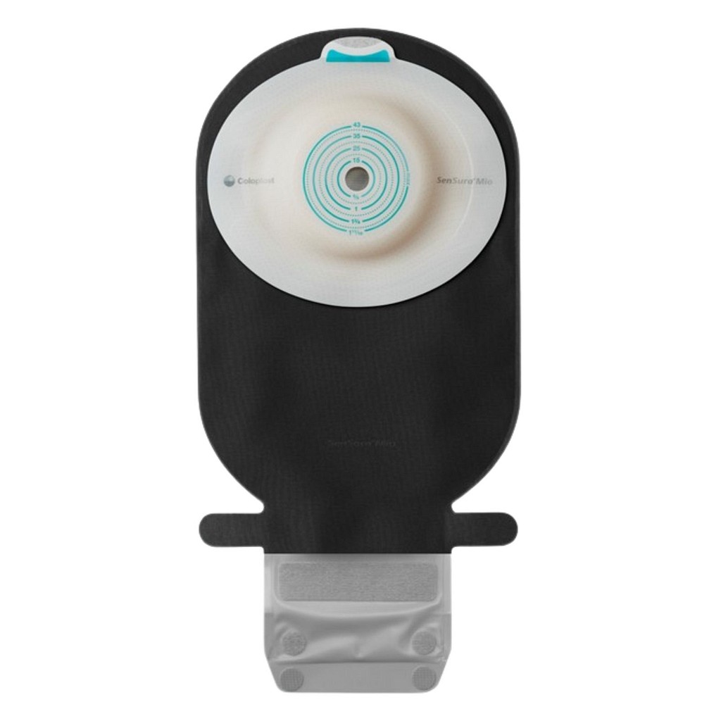 SenSura Mio Convex Light, 1-dels ileostomipose, Maxi, vindue, sort, Ø 15-33 mm