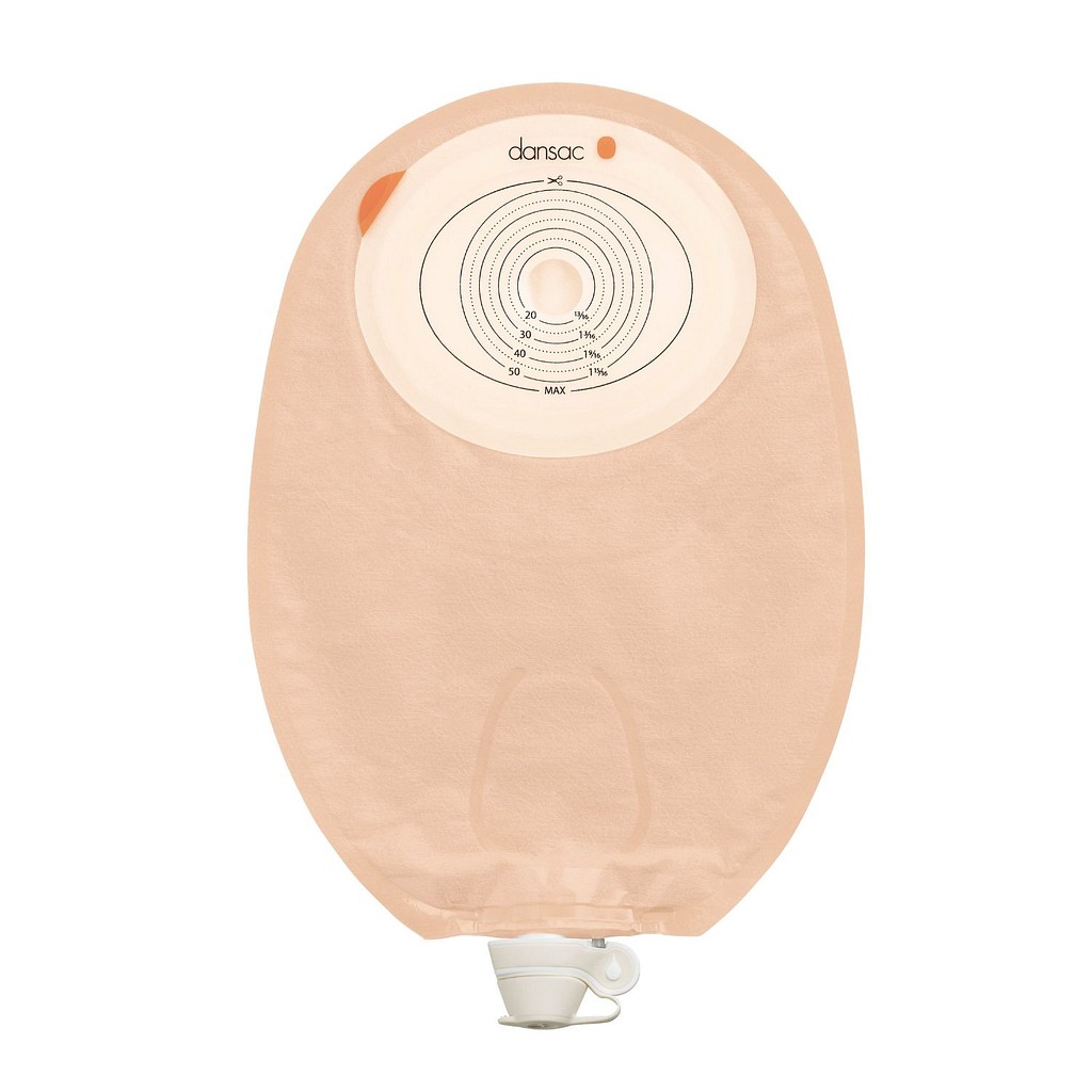 NovaLife TRE 1 Convex, 1-dels urostomipose, Mini, vindue, beige, klipbar, Ø 15-37 mm