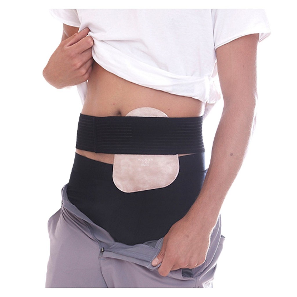 Nordicare StomiMini, stomibælte, elastisk, velcro, sort, højde: 7,5 cm, ONE SIZE