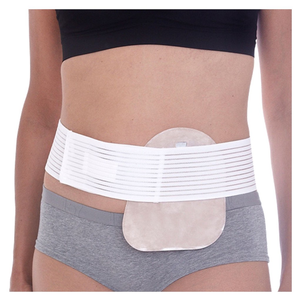 Nordicare StomiMini, stomibælte, elastisk, velcro, hvid, højde: 7,5 cm, ONE SIZE