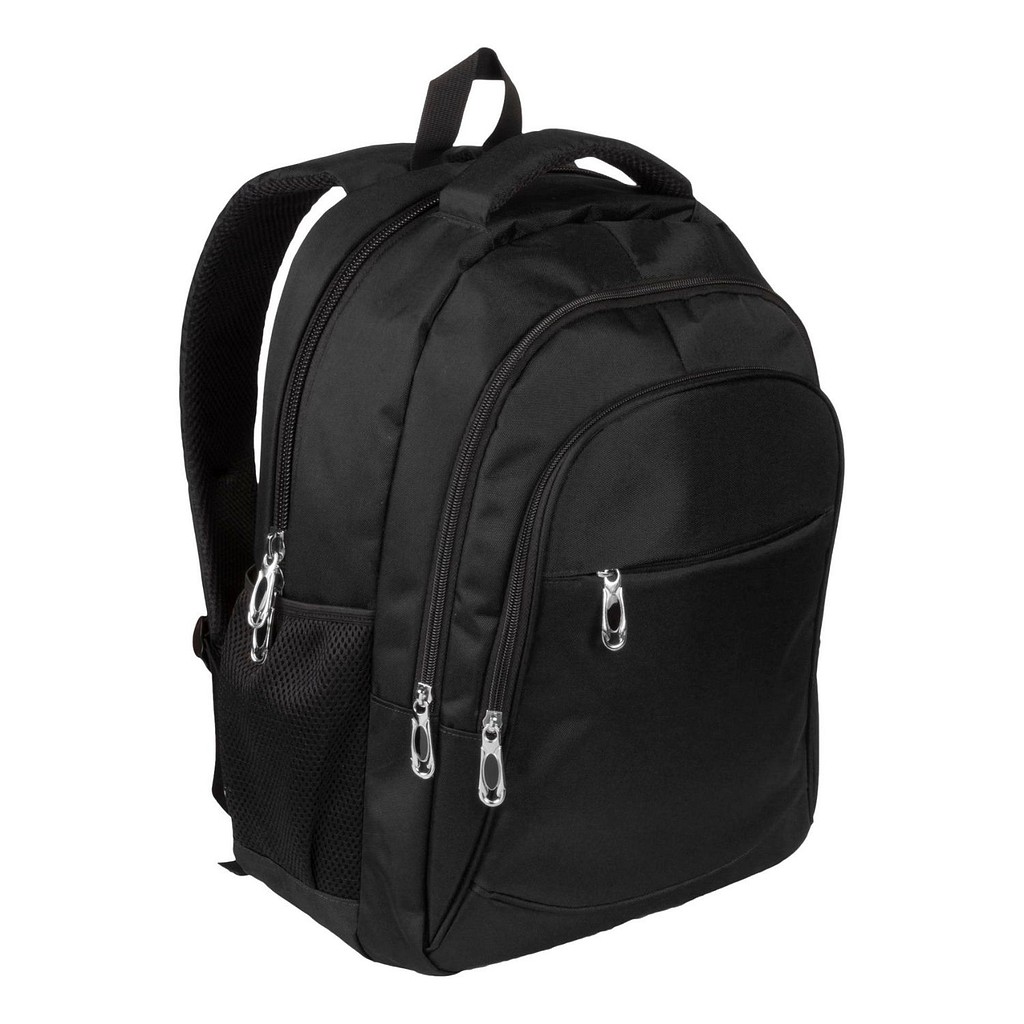 Sygepleje/lægetaske, rygsæk m. 4 rum, plads til laptop, sort, B: 32,5 cm, D: 25 cm, H: 44 cm