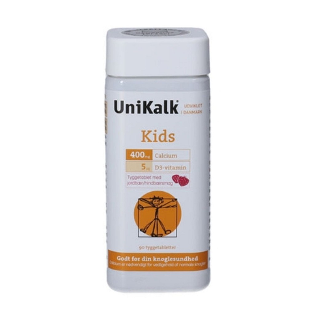 Orkla, Unikalk kids, med d-vit, 400 mg calcium, 5uq d-vitamin