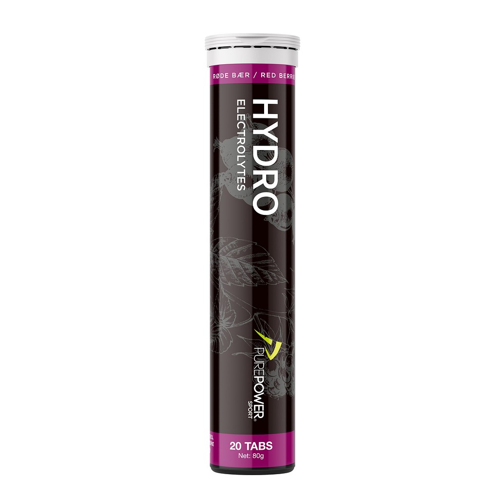 Pure Power Sport, Hydro elektrolytter, Røde bær, 4 g