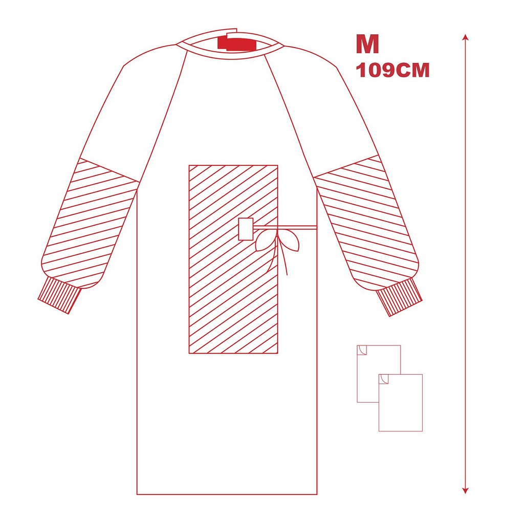 365, OP kittel, forstærket, 115 cm, steril, medium