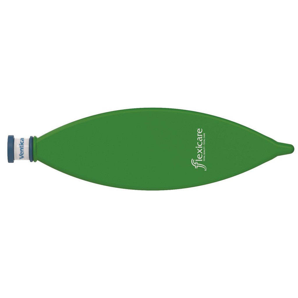 Flexicare, ventilationspose, eng,neopren,grøn, 22mm konnektor, 1 l