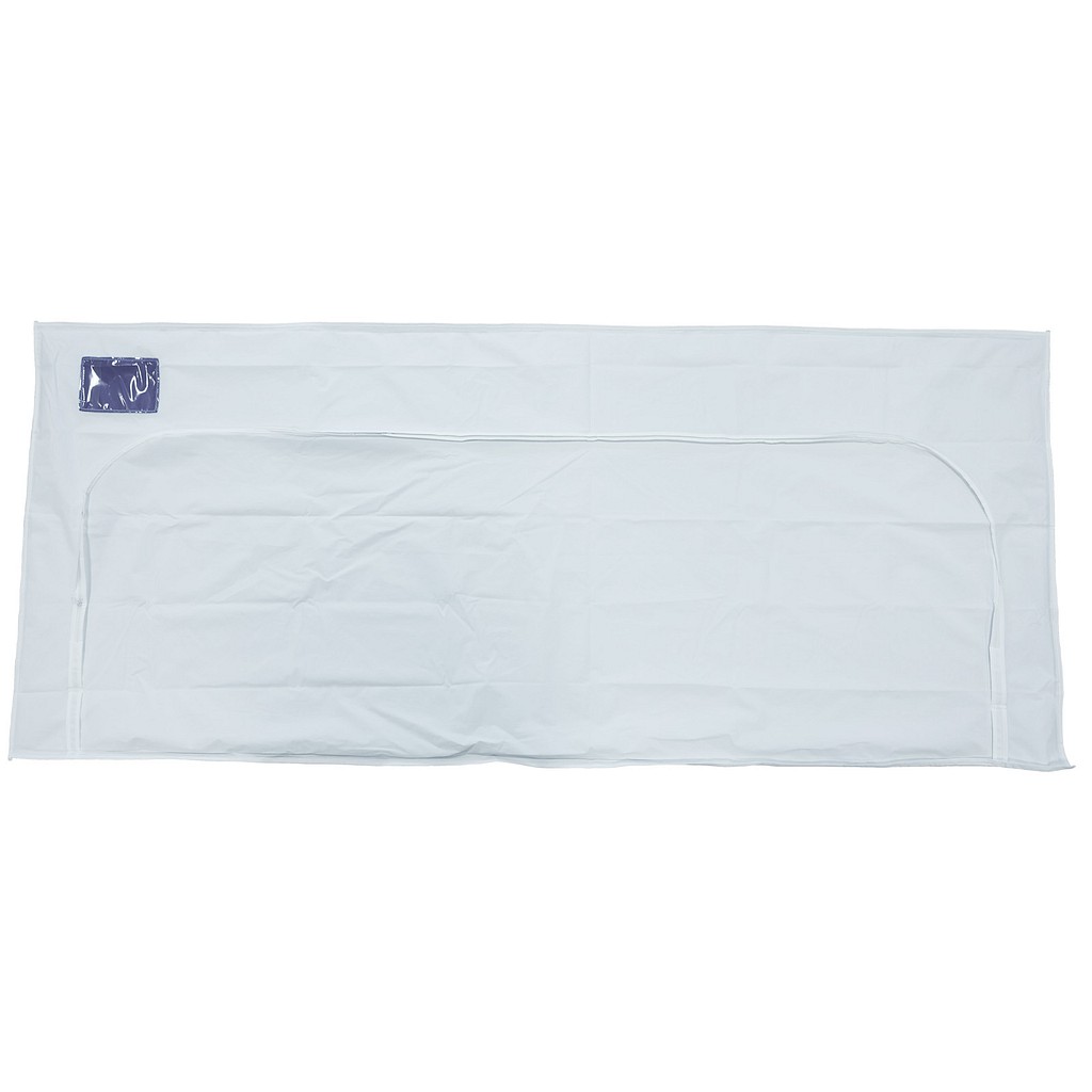 365, Bodybag (ligpose), hvid med blå dokumentlomme, 208 x 89 cm x 0,15 mm
