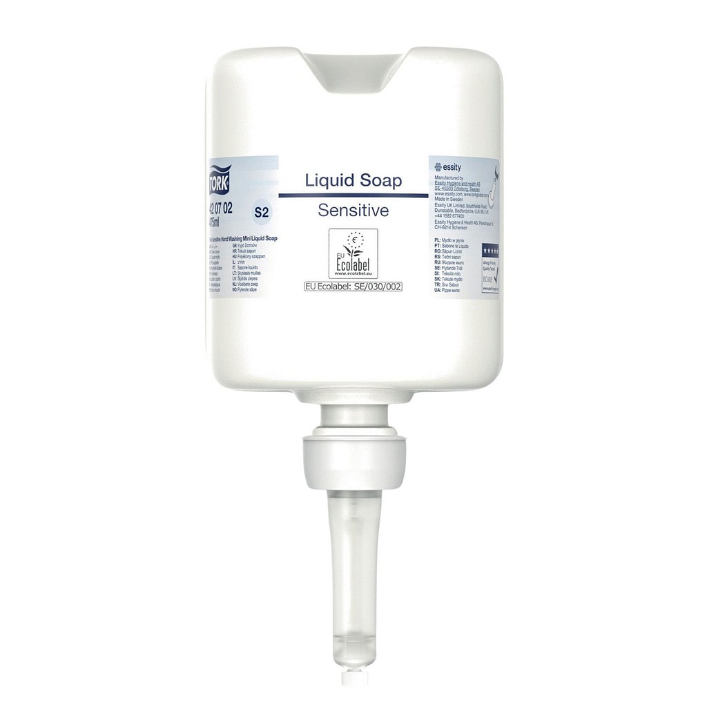Tork Premium, Sæbe, flydende, Sensitiv S2, uden farve og parfume, 475 ml