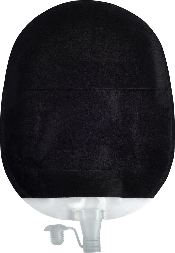 Aurum Plus, 1-dels urostomipose, Midi, sort, hul 13-55 mm, med Manuka honning