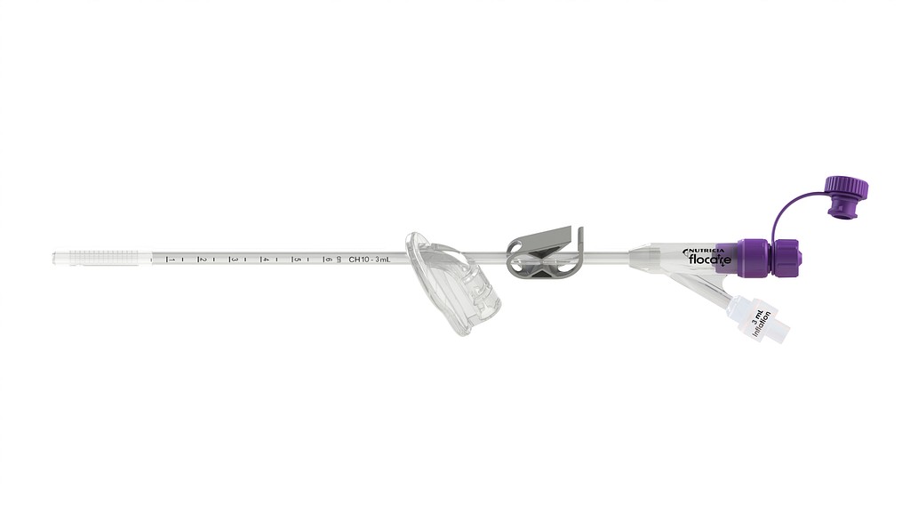 Flocare, gastrostomisonde, G-tube, hvid, steril, ch 10